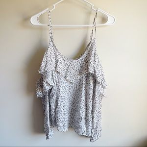 Abercrombie & Fitch Cold Shoulder Floral Boho Blouse